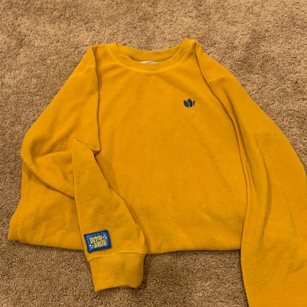 Mustard Yellow Dutch Bros Sweater